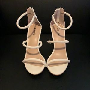 JustFab White Heels